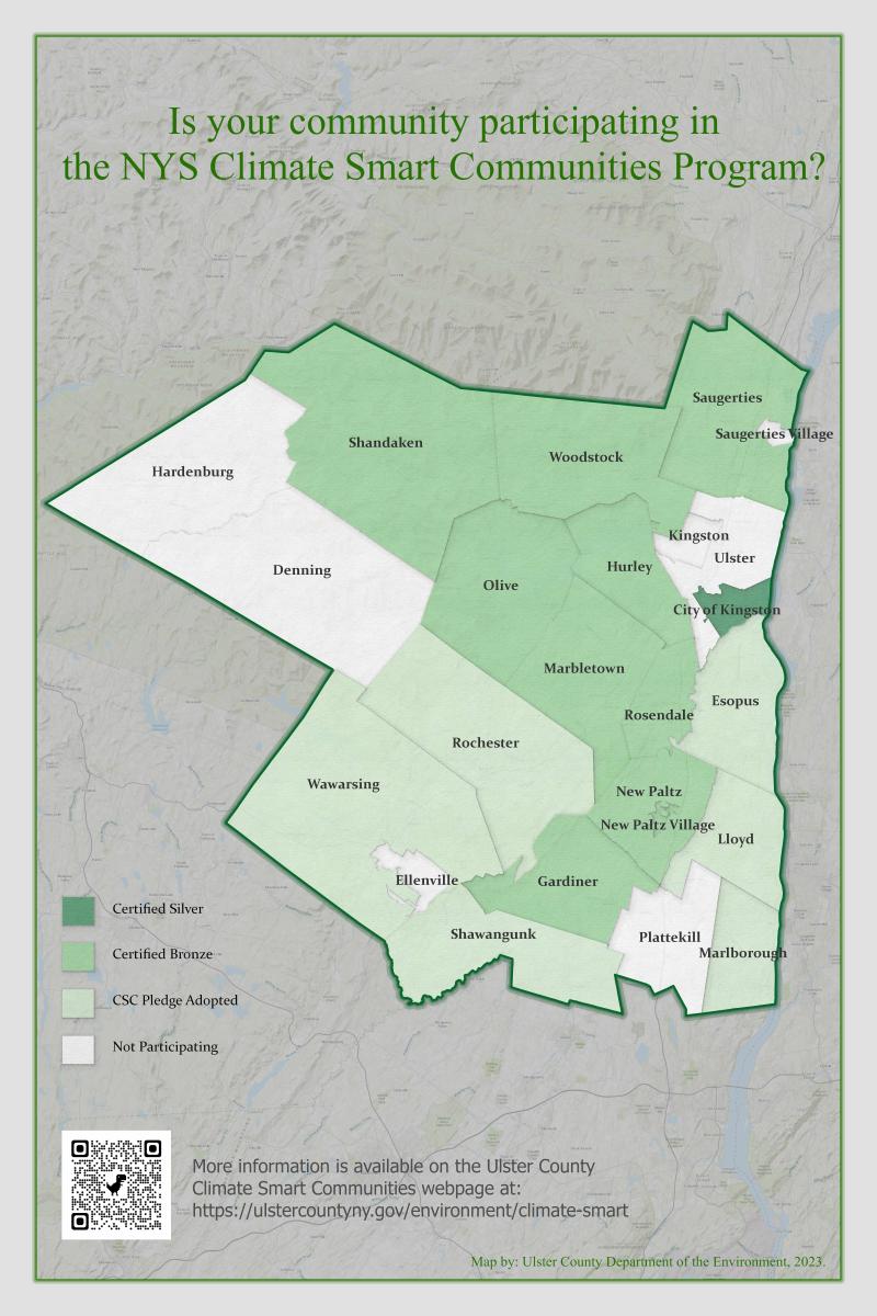 Map of communities participating in the NYS Climate Smart Communities Program