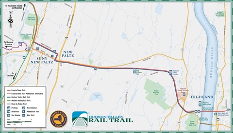 Hudson Valley Rail Trail West Map