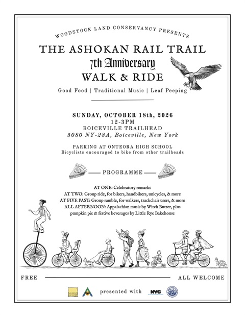The Ashokan Rail Trail 7th Anniversary Walk and Ride